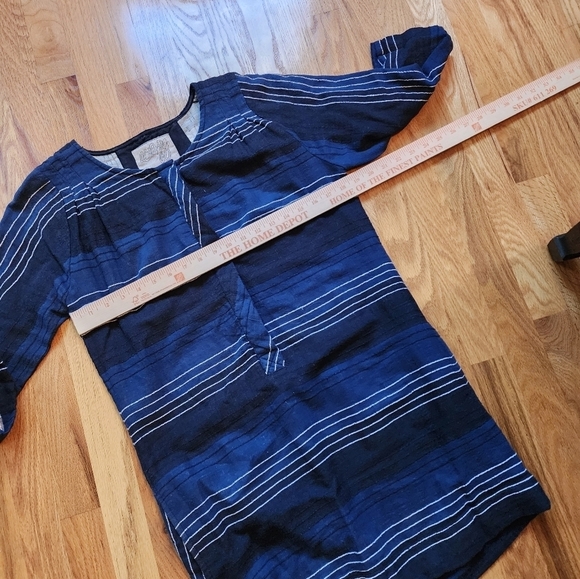 Ace & jig mini shift dress navy double cloth organic cotton size sm earthy - Picture 2 of 9